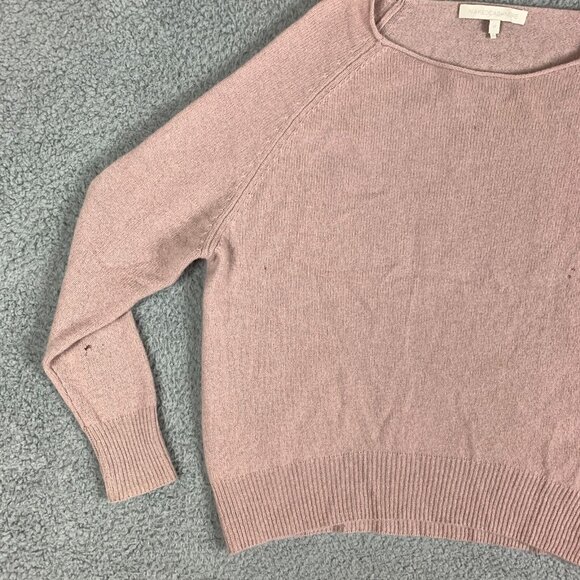 NakedCashmere Tulip Sweater Womens XS Pink Cashmere Off the Shoulder FLAWS - Picture 4 of 16